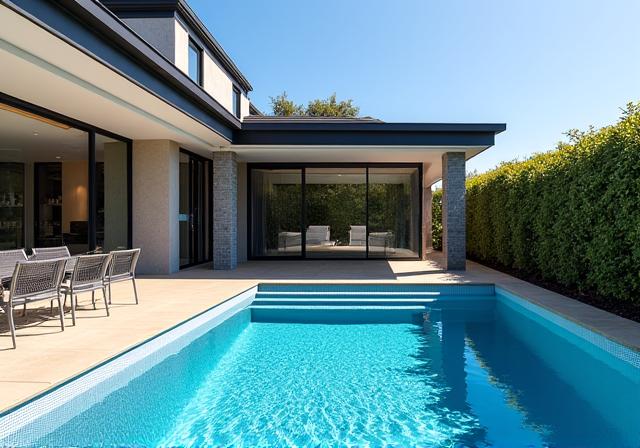 Custom-built home with a swimming pool in Brighton