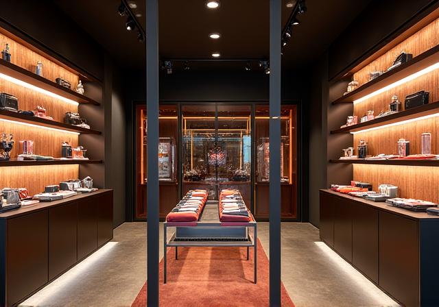 Interior of a high-end retail boutique in South Yarra