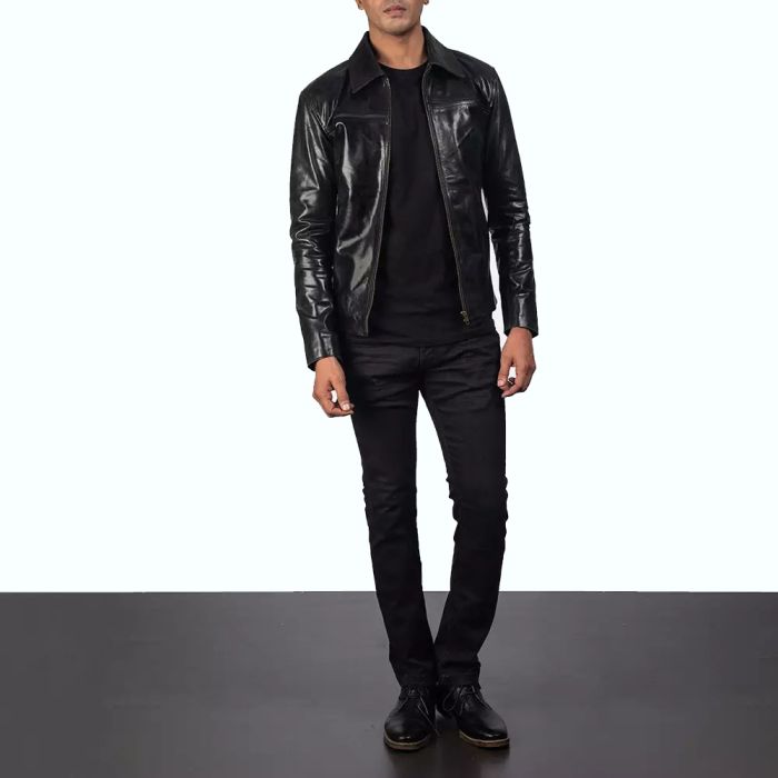 Bravo Black Leather Jacket