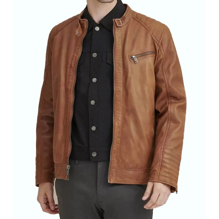 Caleb Quilted Leather Jacket