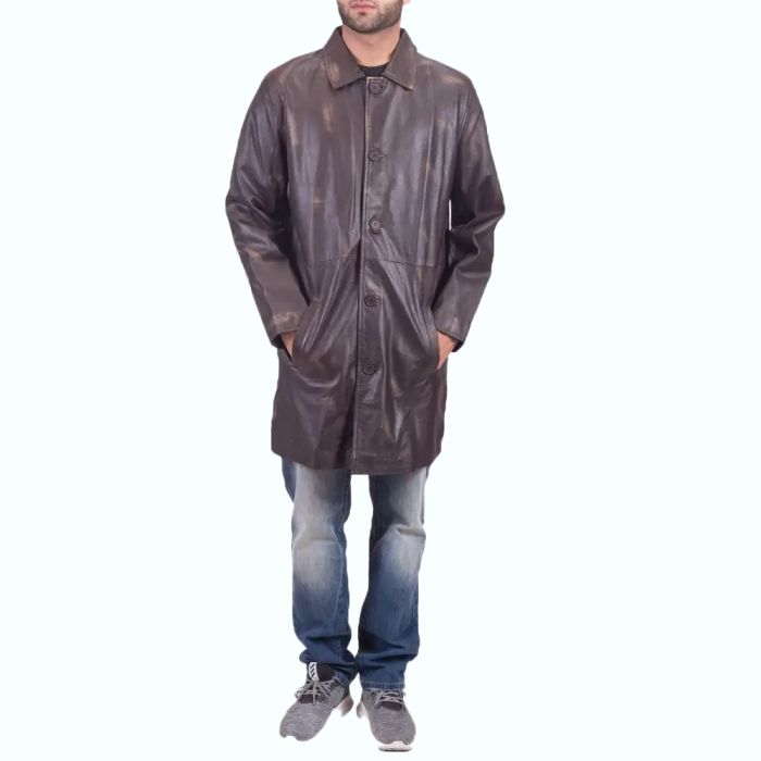 Classmith Brown Leather Coat