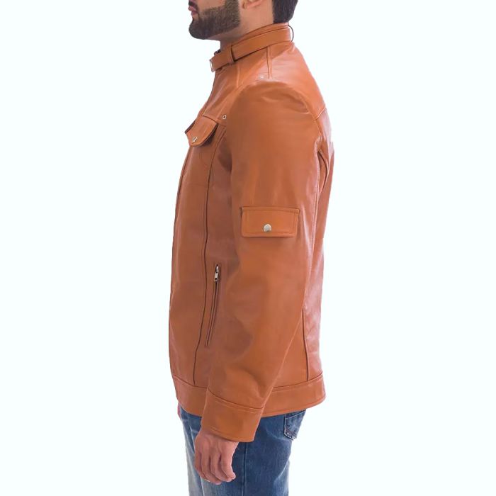 Hans Tan Brown Leather Jacket