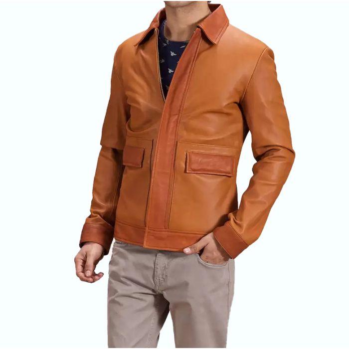 Hubert Tan Brown Leather Jacket