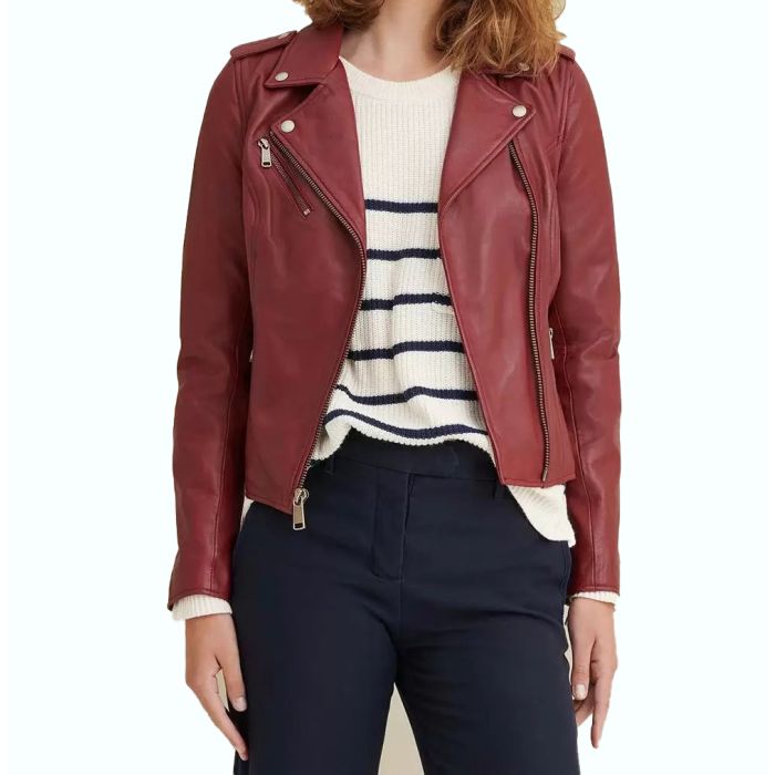 Madeline Asymmetrical Leather Jacket