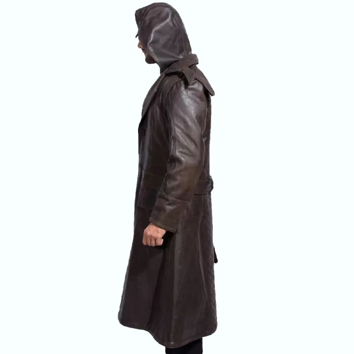 Sledgehammer Brown Leather Trench Coat