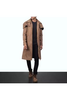 Army Brown Leather Duster