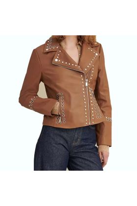  Bree Studded Leather Jacket