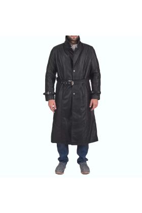 Daniel Black Leather Trench Coat
