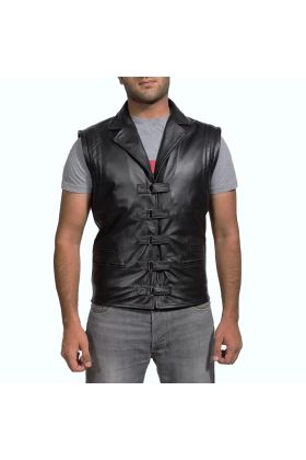 Desperado Black Leather Vest