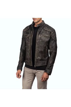 Gatsby Distressed Brown Leather Jacket