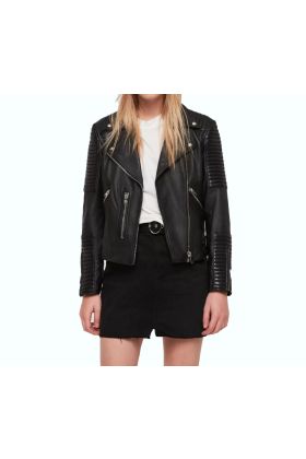 Insight Black Leather Biker Jacket