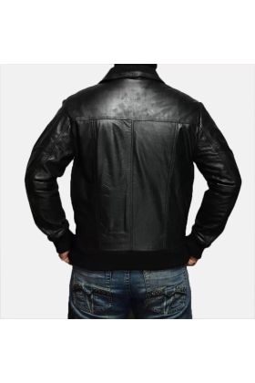 Jake Hall Black Leather Jacket