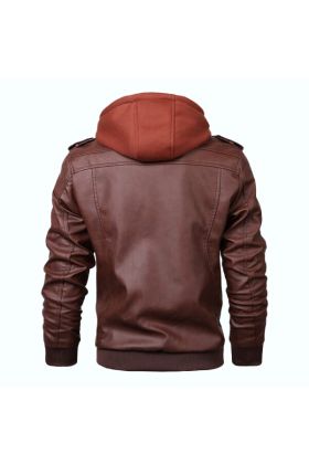 Retro Style Brown Leather Men Motorcycle Leather