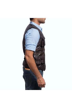 Safari Brown Leather Vest