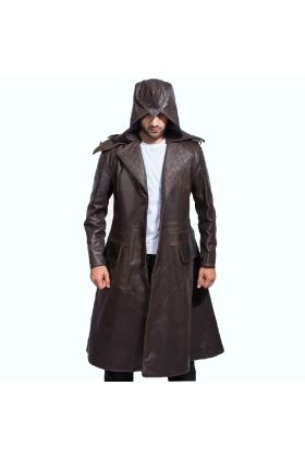 Sledgehammer Brown Leather Trench Coat