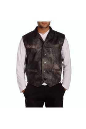Solaride Distressed Leather Vest