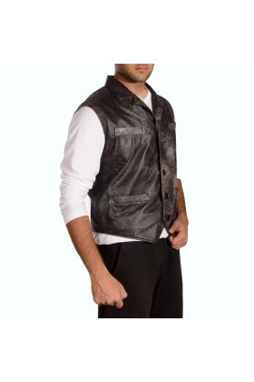 Solaride Distressed Leather Vest